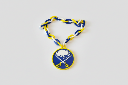 Blue & Gold Buffalo Chain Necklace