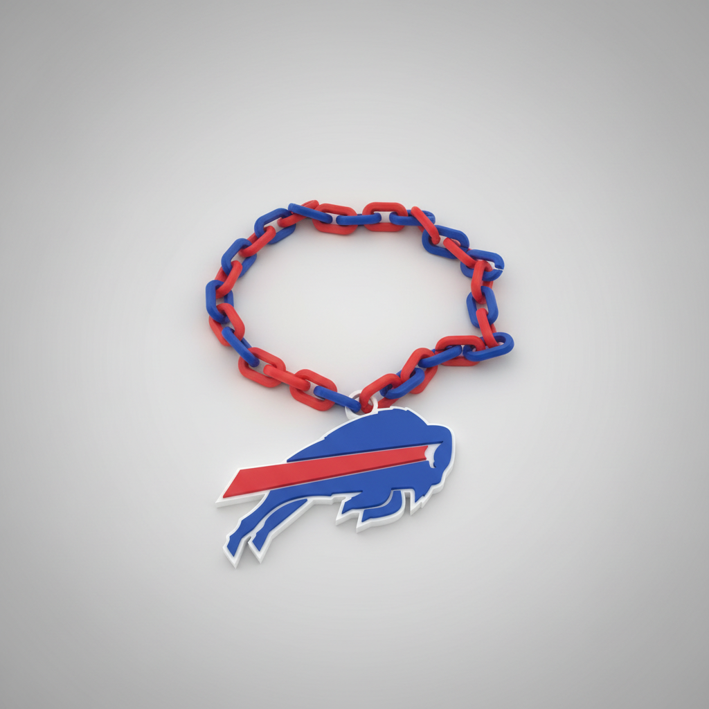 Giant Buffalo Football Necklace