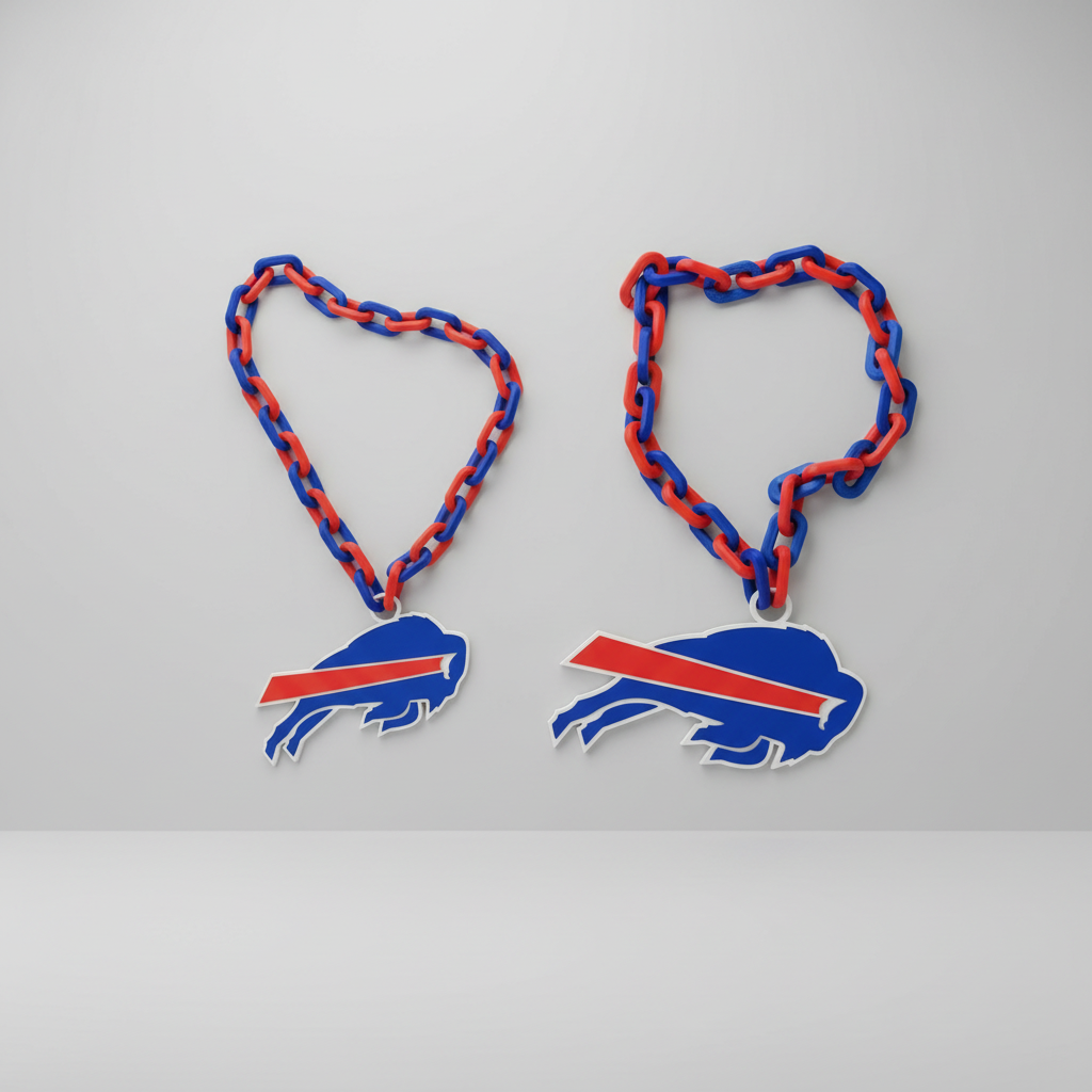 Giant Buffalo Football Necklace